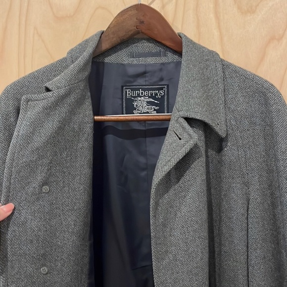 Vintage Burberry Mens Wool Cashmere Blend Coat - Picture 2 of 8